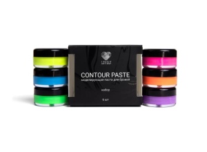 Набор моделирующая паста для бровей цветная Lovely, 6 шт