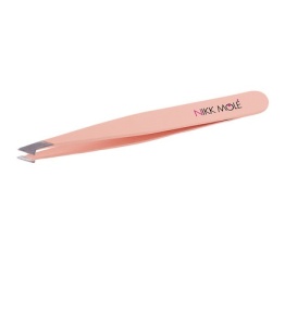Пинцет Nikk Mole Скосый (персик)