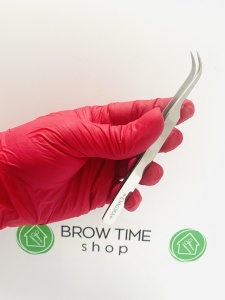 Пинцет изогнутый 90° Enigma (Metallic)