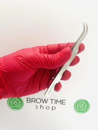 Пинцет изогнутый 90° Enigma (Metallic)