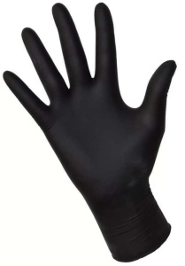 Перчатки черные НИТРИЛ+ВИНИЛ размер S