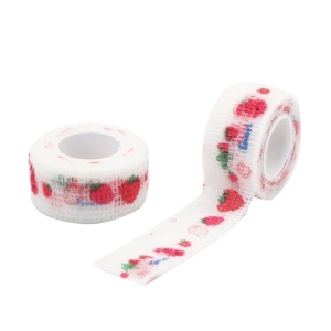 Бинт бандажный эластичный, рисунок Клубничка