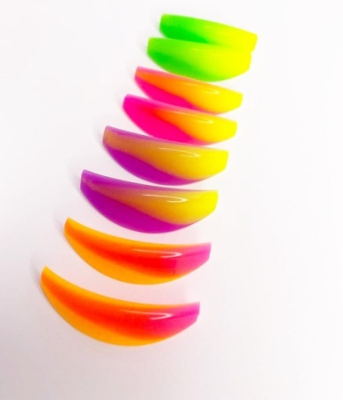 Набор неоновых валиков в жестяной банке (4 размера) PERFECT LINE радужные 