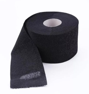 Воротнички парикмахерские для стрижки одноразовые, 100шт/1рулон черные