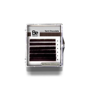 Коричневые ресницы Be Perfect Dark Chocolate МИКС (6 линий)