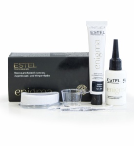 УЦЕНКА! Краска для бровей и ресниц Estel Enigma Черный, 20/20 мл. СРОК 03.25 ВКЛЮЧИТЕЛЬНО 