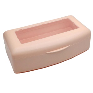 Бокс для стерилизации, розовый с окошком